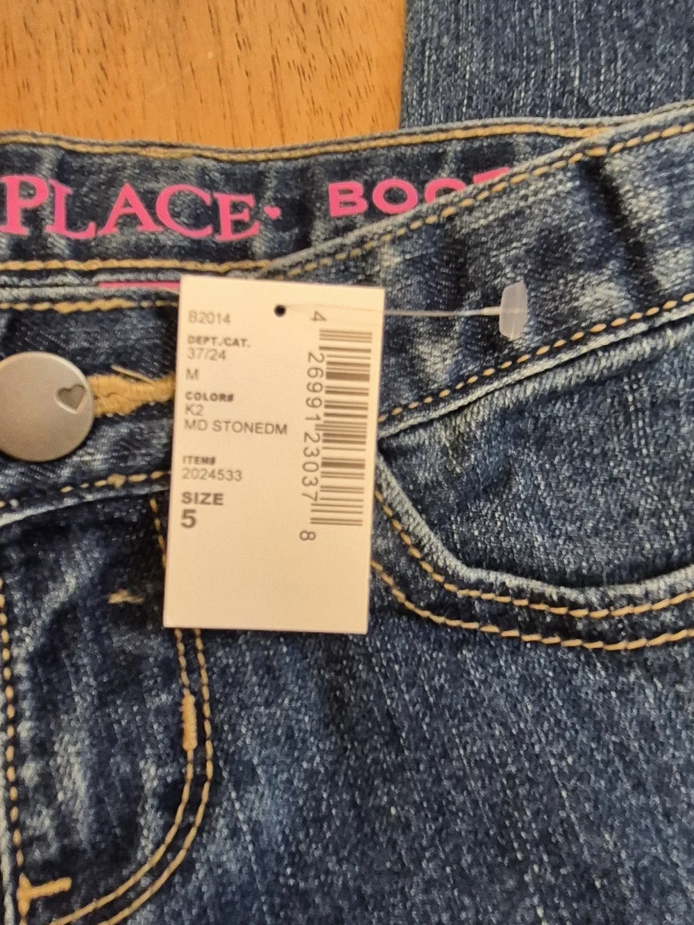 The Children's Place Medium Stonewashed Bootcut Blue Jeans Sz 5 Girls Denim
